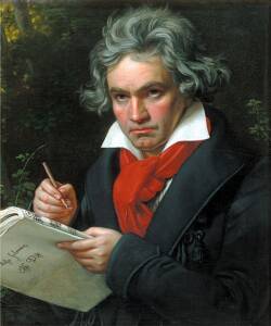 CoffeeLifious About page, Ludwig van Beethoven portrait